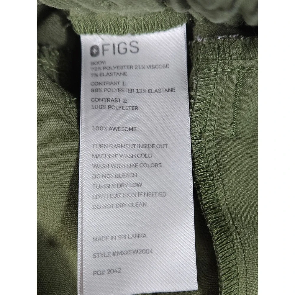 Figs Technical Collection Mens M Olive Green Scrub Jogger Pants M00SW2004